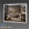 Дзеркало настінне з підсвічуванням в алюмінієвій рамі ORIANA WHITE